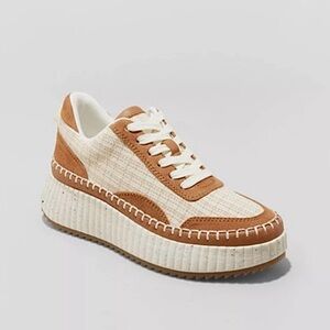 Women's Tan and Cream Sneakers